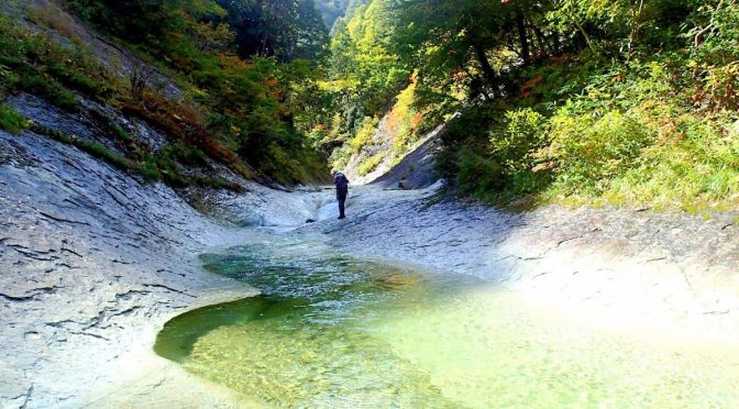 役内川ツブレ沢三滝沢～赤湯又左俣下降～虎毛沢右俣